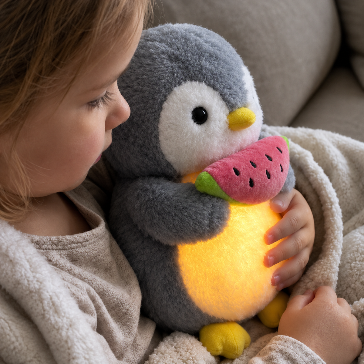 Pinguino Peluche Tranquilizante que respira