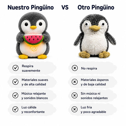 Peluche Tranquilizante que respira Pinguino