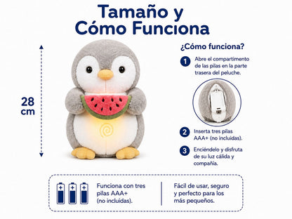 Peluche Tranquilizante que respira Pinguino